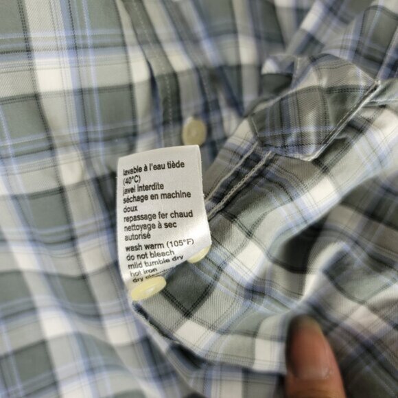 Lacoste Mens Button Down Shirt Size 40 Plaid Long Sleeve Classic Fit - Picture 10 of 13